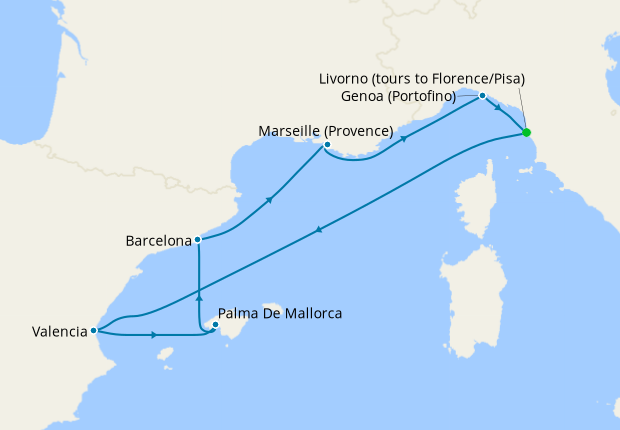 Cruise Itinerary Map
