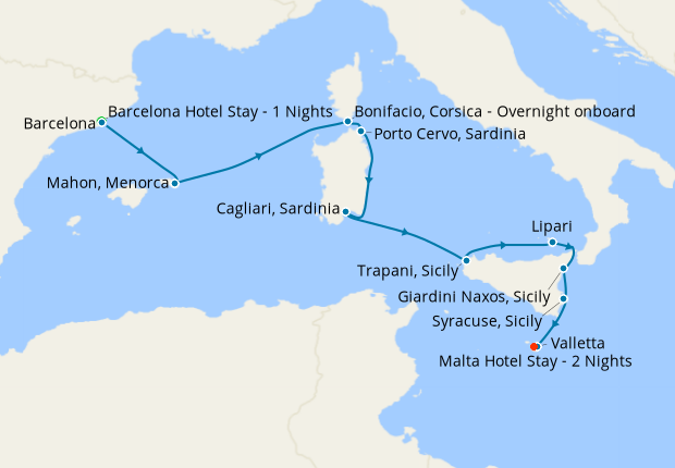 Cruise Itinerary Map