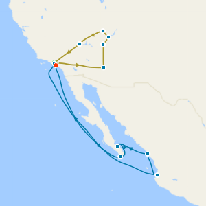 Western USA Trails Coach Tour & Mexican Riviera Cruise