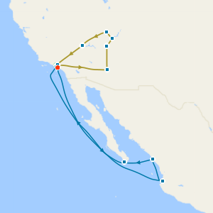 Western USA Trails Coach Tour with Mexican Riviera Cruise