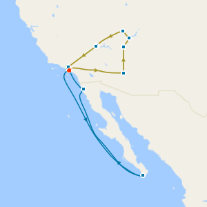 Western USA Trails Coach Tour with Mexican Riviera Cruise