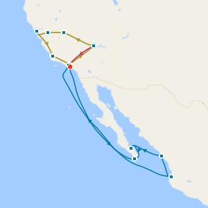 Western USA Frontiers Coach Tour with Mexican Riviera Cruise