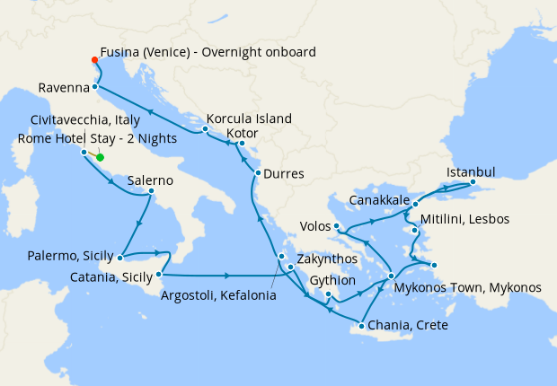 Cruise Itinerary Map