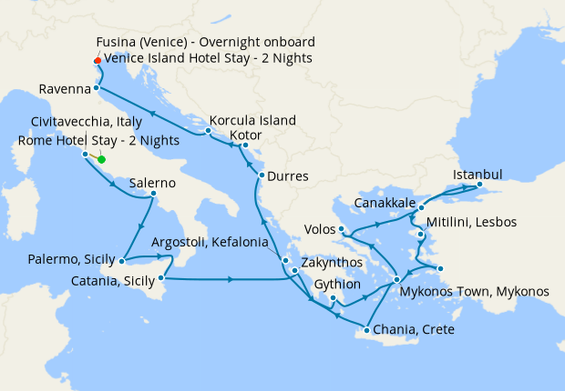 Cruise Itinerary Map