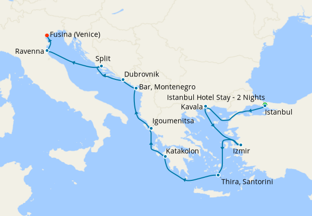 Cruise Itinerary Map