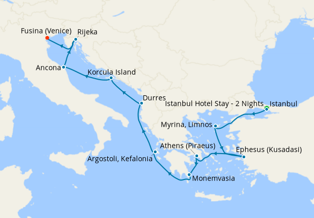 Cruise Itinerary Map