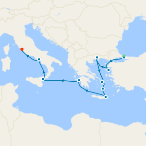 Iconic Greek Isles from Istanbul to Rome with Stay