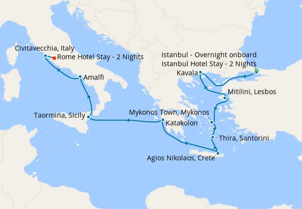 Cruise Itinerary Map