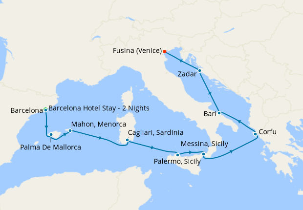 Cruise Itinerary Map