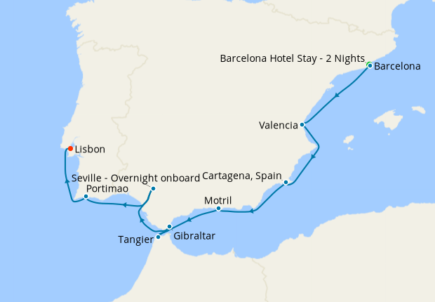 Cruise Itinerary Map