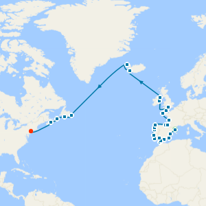 Grand Cultural Crossing from Barcelona to New York with Stay