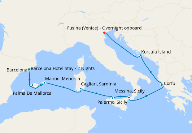 Cruise Itinerary Map