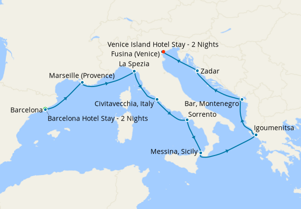 Cruise Itinerary Map