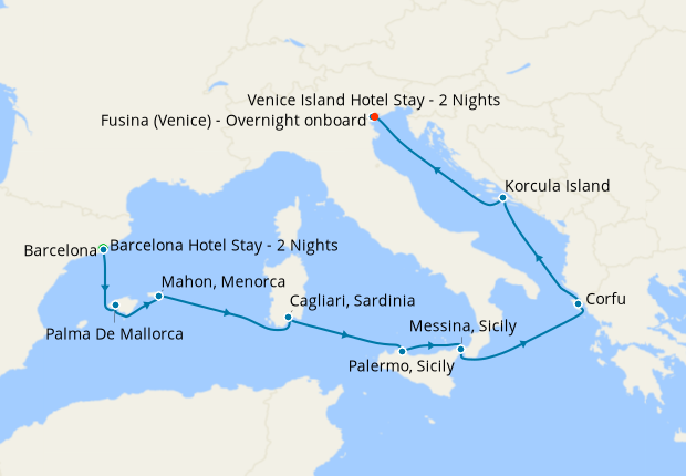 Cruise Itinerary Map