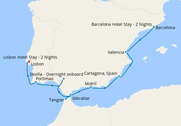 Cruise Itinerary Map