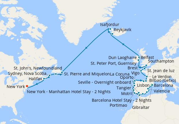 Cruise Itinerary Map