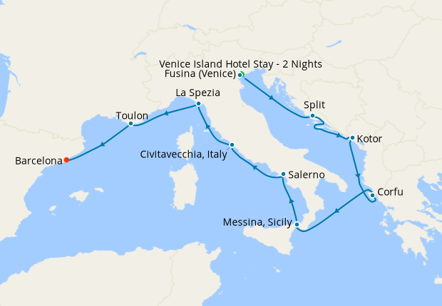 Cruise Itinerary Map