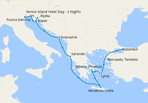 Cruise Itinerary Map