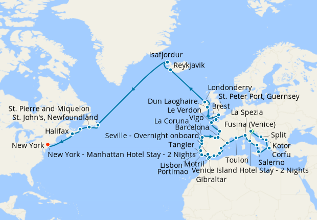 Cruise Itinerary Map