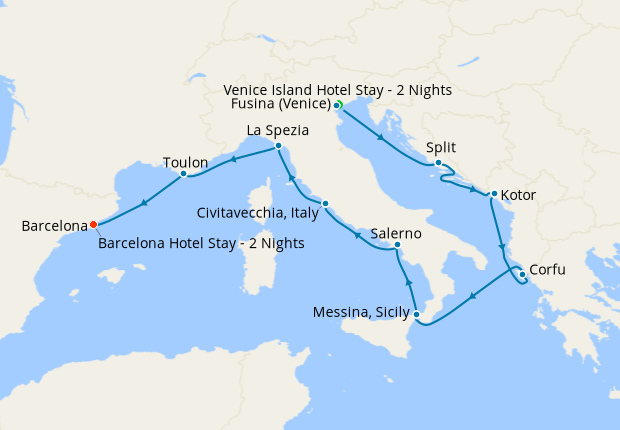 Cruise Itinerary Map