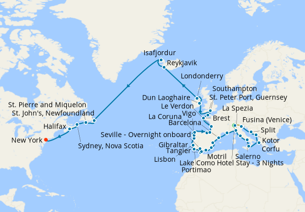 Cruise Itinerary Map