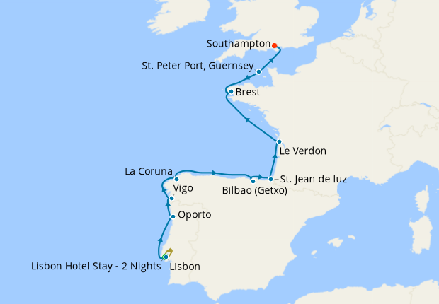 Cruise Itinerary Map