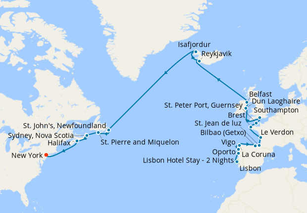 Cruise Itinerary Map