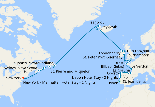 Cruise Itinerary Map