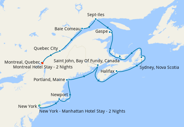 Cruise Itinerary Map