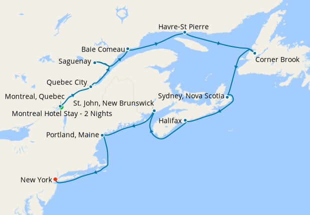 Cruise Itinerary Map