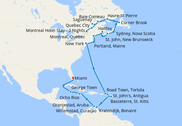 Cruise Itinerary Map