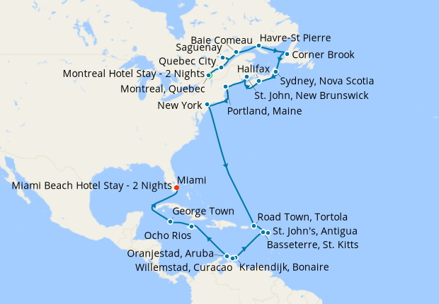 Cruise Itinerary Map