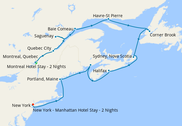 Cruise Itinerary Map