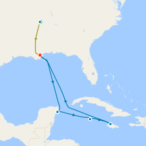 Music Cities of the Deep South with Tours & Western Caribbean from New Orleans