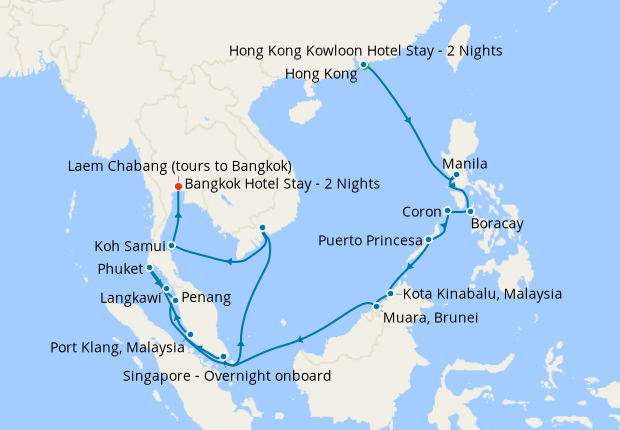Cruise Itinerary Map