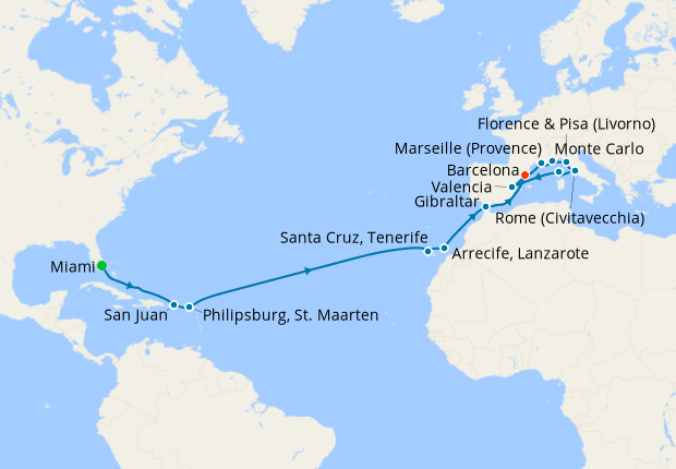 Cruise Itinerary Map