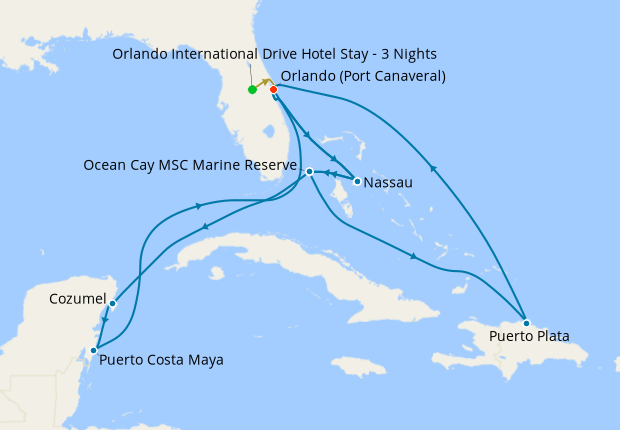 Cruise Itinerary Map