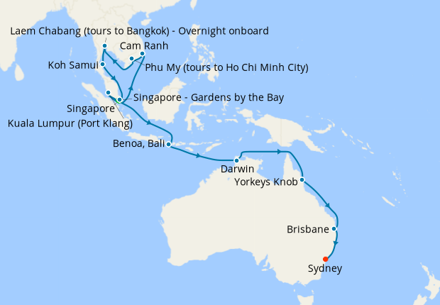Cruise Itinerary Map