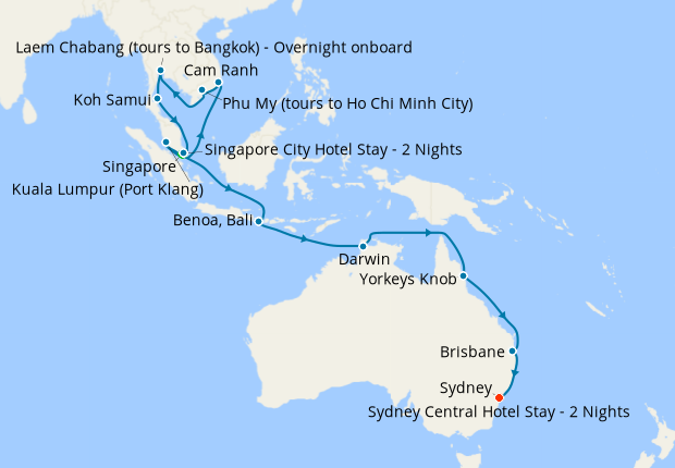 Cruise Itinerary Map