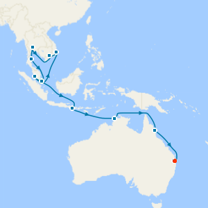 Asia & Australia from Singapore to Brisbane with Stays
