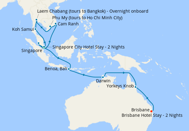 Cruise Itinerary Map