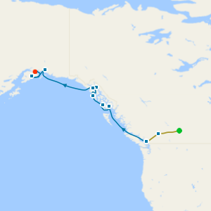 Rocky Mountaineer from Banff to Vancouver & Alaska Cruise: Ketchikan, Juneau & Hubbard Glacier from Vancouver