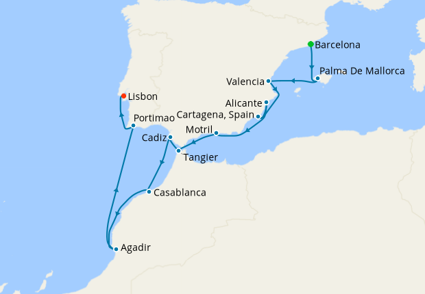 Cruise Itinerary Map