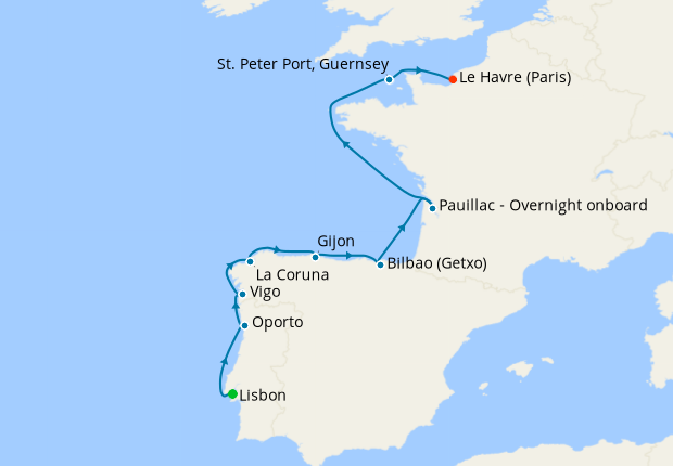 Cruise Itinerary Map