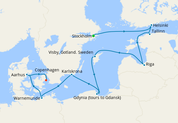 Cruise Itinerary Map