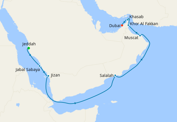 Cruise Itinerary Map