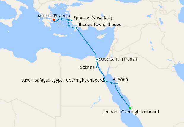 Cruise Itinerary Map
