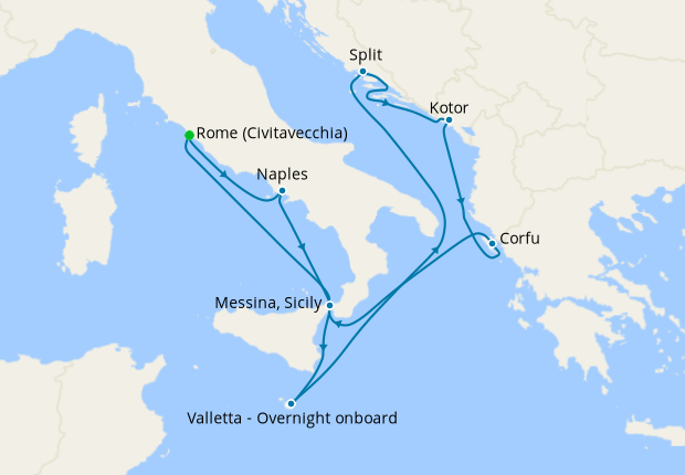 Cruise Itinerary Map