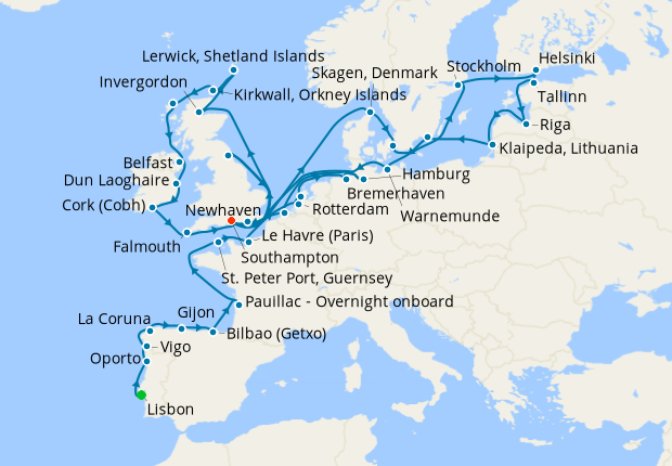 Cruise Itinerary Map