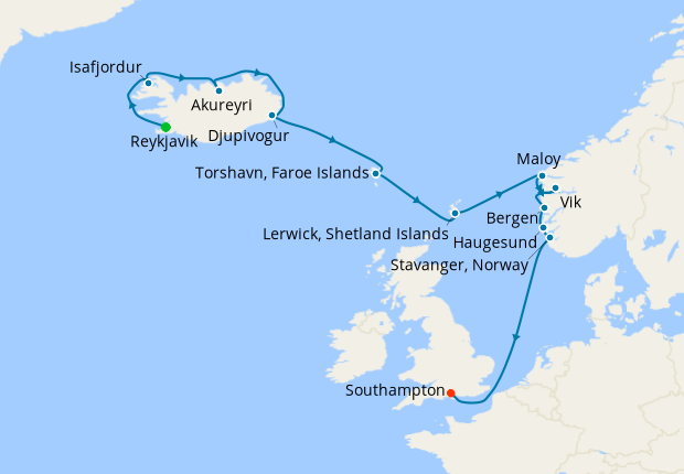 Cruise Itinerary Map